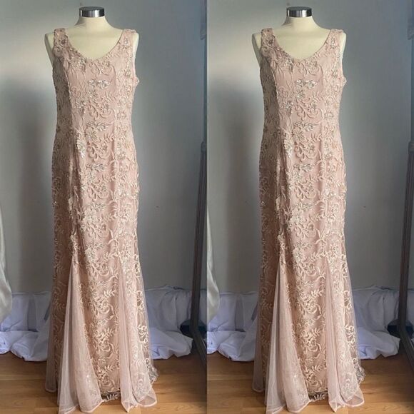BHLD VADA DRESS SEQUINED BLUSH ROSE GOLD GOWN NWT SIZE 12 STUNNING - Picture 9 of 9